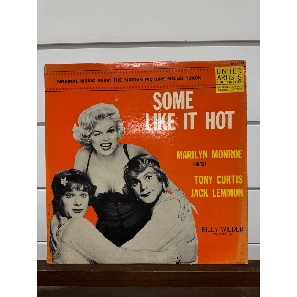 Some Like It Hot Vinyl Soundtrack Marilyn Monroe United Artists UAL 4030 1959 LP